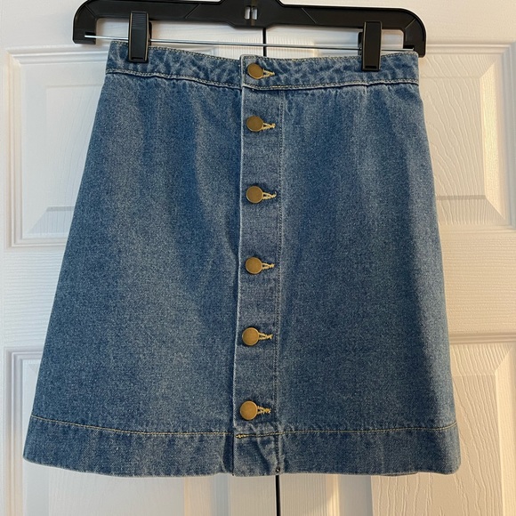 American Apparel Button Down A-Line Skirt - Picture 1 of 2